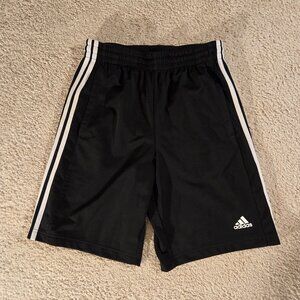 Adidas Shorts Black Primegreen 3 Stripe Tricot Training Athletic Active Men's S